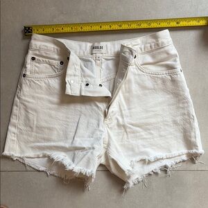 AGOLDE Women's White Denim Shorts
